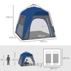 Outsunny Tente de Camping Automatique 4 Personnes, Tente Pop-Up Extérieure, Portable