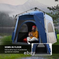 Outsunny Tente de Camping Automatique 4 Personnes, Tente Pop-Up Extérieure, Portable