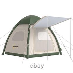 Outsunny tente de camping gonflable pour 3 personnes avec double-toit imperméable 3000 mm, reconditionnée