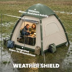 Outsunny tente de camping gonflable pour 3 personnes avec double-toit imperméable 3000 mm, reconditionnée