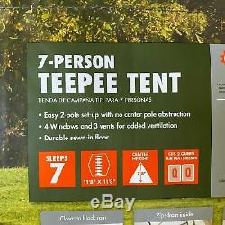 Ozark Trail 7 Personnes Grande Tente Tipi Yourte 12' X 12' Family Camping Voyage