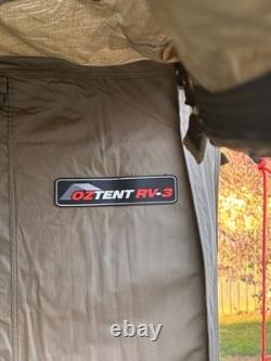 Oztent RV-3 Tente dôme verte en toile pour 3 personnes 4 saisons avec sac de transport