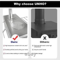 Poêle à bois portable en acier inoxydable pour tente grande taille, camping et chasse