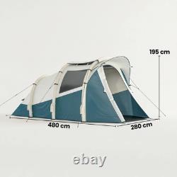 Pompe à air pour tente de camping gonflable 3 personnes, abri gonflable, chambre à coucher, salon