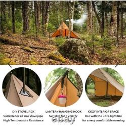 Refuge Bushcraft Pomoly Wolf Den 2.0 / Tente de Camping / Losange / Vert / Toile