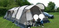 Royal Athens 6, tente tunnel multi-pièces pour 6 personnes, 3000 mm HH, porche, obscurité pour dormir