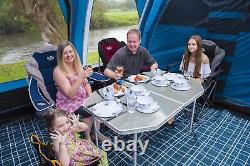 Royal Buckland 8 Large Berth Person Man Family Poled Tente Avec 4 Zones De Couchage