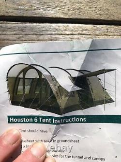 Royal Houston 6 Homme Tente Avec Grande Surface Habitable, Pleine Hauteur Et Canopée