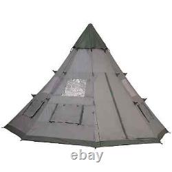 Sac de transport pour tente de camping pour grande famille de 6-7 personnes avec fenêtre en maille