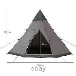 Sac de transport pour tente de camping pour grande famille de 6-7 personnes avec fenêtre en maille