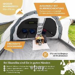 Skandika Egersund Tunnel 5 Personnes Famille Grande Tente Camping Sun Canopy Nouveau