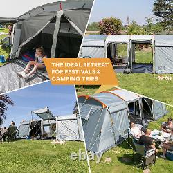 Skandika Montana 8 Personnes Groupe De La Famille De L'homme Tente Tente 5000mm Colonne Netting Nouveau