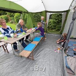 Skandika Nizza 6 Personne / Homme Tente Familiale Camping Grand Tapis De Protection Cousu Nouveauté