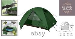 Tente 3 personnes facile à installer avec deux portes, parfaite pour les aventures en plein air