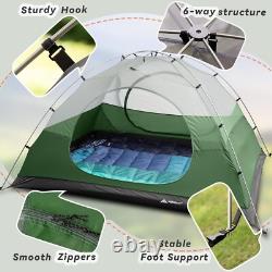 Tente 3 personnes facile à installer avec deux portes, parfaite pour les aventures en plein air
