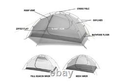 Tente 3F UL Gear Taiji 2 kaki, neuve, autoportante, ultralégère, pour 2 personnes, vélo et randonnée 	<br/>	