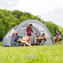 Tente 6 personnes en toile camping famille randonnée cadre tunnel grand léger