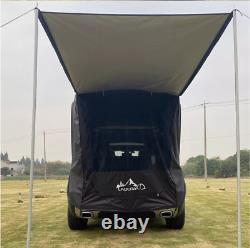 Tente Auvent de Voiture SUV pour Camping Festivals Pique-nique Imperméable Deluxe Noir