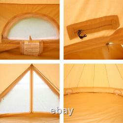 Tente Bell En Toile De Coton 4 Saisons 6m Imperméable À L’eau Tente Extérieure Yourte Grand Glamping