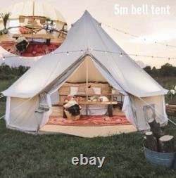 Tente Bell de Luxe pour Camping 4 Saisons 4-6 Personnes Extérieur