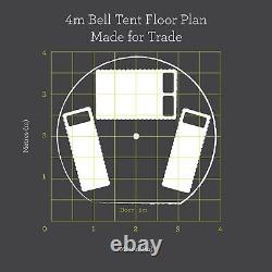 Tente Bell en toile Tente Teepee/Tipi Glamping extérieur grande résistance au feu