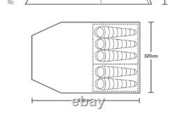 Tente Berghaus Adhara 500 pour 5 personnes Nightfall avec 2 chambres assombries Rénovée