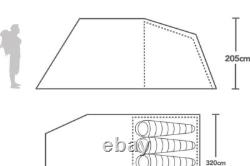 Tente Berghaus Adhara 500 pour 5 personnes Nightfall avec 2 chambres assombries Rénovée