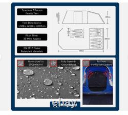 Tente Berghaus Adhara 700 Nightfall facile à monter avec tapis de sol intégré NEUF