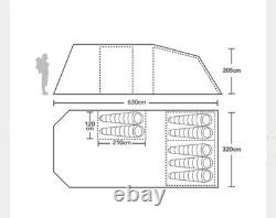 Tente Berghaus Adhara 700 Nightfall reconditionnée bleue pour 7 personnes