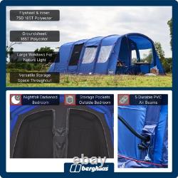 Tente Berghaus Air 400XL Nightfall avec chambres assombries et espace porche intégré