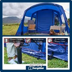 Tente Berghaus Air 400XL Nightfall avec chambres assombries et espace porche intégré