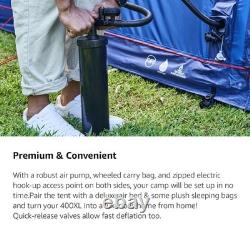 Tente Berghaus Air 400XL Nightfall avec chambres assombries et espace porche intégré