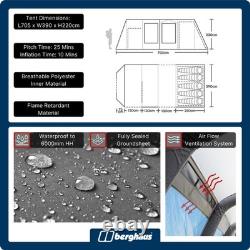 Tente Berghaus Telstar 5 Nightfall avec technologie de chambre assombrie à structure Air Beam