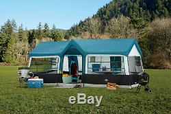 Tente Camping Grande Famille 12 Personnes 20 'x 12' Extérieur Toit 3 Pièces Abris Toit
