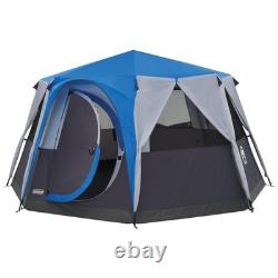 Tente Coleman Cortes pour 8 personnes bleue camping festival glamping imperméable yourte