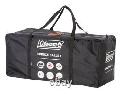 Tente Coleman Spruce Falls 4 Pôles pour Camping en Famille et Festivals