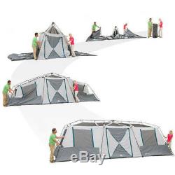 Tente De Cabine Instantanée Ozark Trail Pour 15 Personnes, Grande Chambre, Abri De Camping Familial, Turquoise