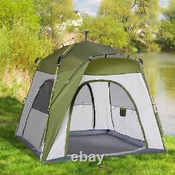 Tente De Camping Automatique Outsunny 4 Personnes, Tente Extérieure Pop-up, Sac À Dos Portable