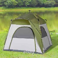 Tente De Camping Automatique Outsunny 4 Personnes, Tente Extérieure Pop-up, Sac À Dos Portable
