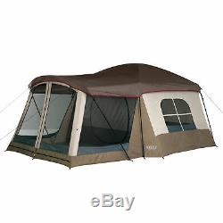 Tente De Camping En Plein Air Pour Tente Wenzel Klondike 16 X 11, Grande Pièce Pour Écran 8 Personnes, Brun