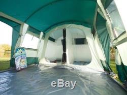 Tente De Camping Sous Tunnel Skandika Hurricane Large Family Avec 2 À 4 Cabines De Couchage, 8