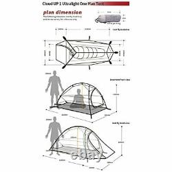 Tente De Camping Ultra-léger Pour 1 Personne Étanche À L'eau