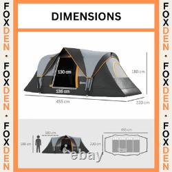 Tente Dôme 5 6 Man Familiale avec Aérations Légères Fenêtres Grises Légères FOXDEN