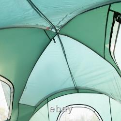 Tente Dôme 5-6 Personnes Verte avec Aérations Sac de Transport Abri Familial de Camping Fenêtre FOXDEN
