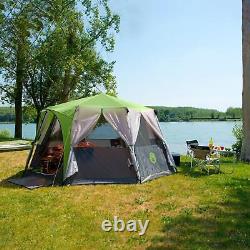 Tente Dôme Coleman 8 Personnes Verte Camping Festival Glamping Imperméable Yourte