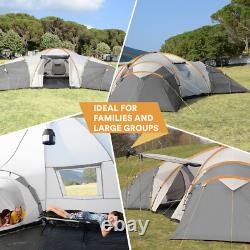 Tente Dôme Familiale Skandika Turin 12 Personnes 3 Pods de Couchage Sombre XL Camping Nouveau