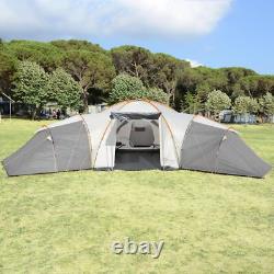 Tente Dôme Familiale Skandika Turin 12 Personnes 3 Pods de Couchage Sombre XL Camping Nouveau