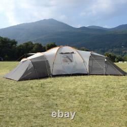Tente Dôme Familiale Skandika Turin 12 Personnes 3 Pods de Couchage Sombre XL Camping Nouveau