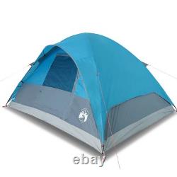 Tente Dôme Familiale WALPLUS 6 Personnes Bleue Grande Imperméable pour Extérieur