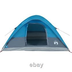 Tente Dôme Familiale WALPLUS 6 Personnes Bleue Grande Imperméable pour Extérieur